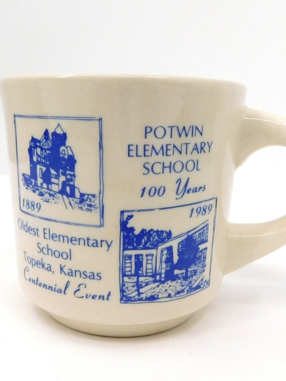 Historic Potwin Elementary School Topeka Kansas Novelty Vintage Centennial Mug